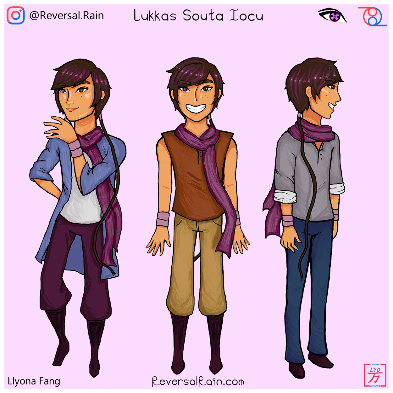 <p><h4>💜☁️ Lukkas Souta Iocu ☁️💜</h4></p>
            <p>A musician, archer, and wannabe dancer!</p>
            <p>🎶 Instrument: Flute</p>
              <p>The son of the village doctor isn't interested in following his father's steps, but loves to make the world a happier place with his
                frivolous entertainment! You might find him acting out a funny story while he grabs a drink at The Queen Been, or singing along to
                the faded tunes of some old record player. The call of his flute seems to speak to the birds in the sky, seemingly calming the wind
                for just a moment. While he may be an adventurous hunter when he climbs atop a lofty branch and patiently aims his arrow at quarry,
                he dares not to venture below the understory. In fact, he hates the thought of getting caught for breaking a rule. You could say he
                might just get a little ticked when peer pressure breaks his goody-two-shoes aura.<p><p>
                <p>» <i>Click to exit description!</i> «</p>
              </p>
              