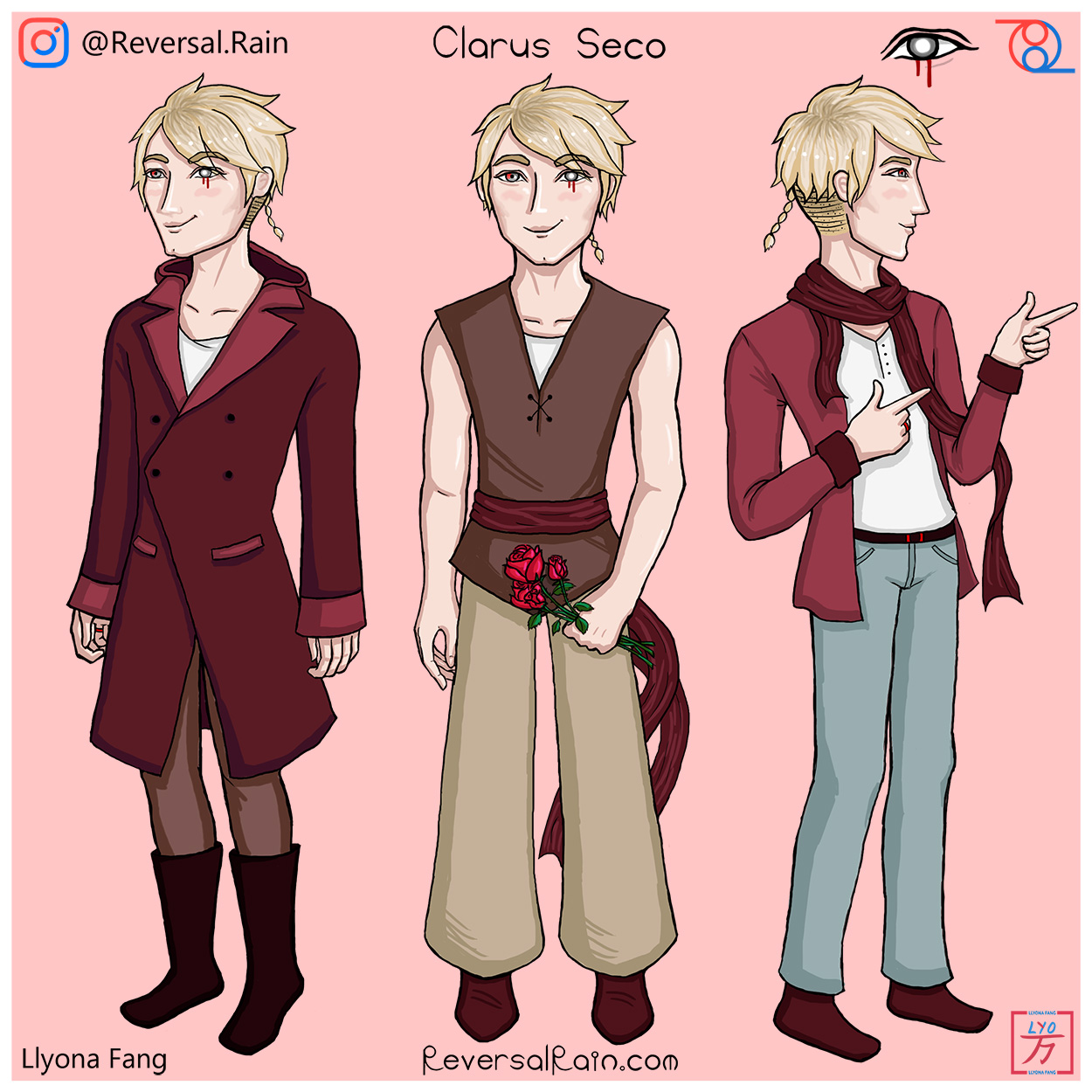 <p><h4>❤️🥀 Clarus Seco 🥀❤️</h4></p>
            <p>An athlete, daredevil, and musician!</p>
            <p>🎶 Instrument: Cello</p>
              <p>The son of the village chief is surprisingly laid back in spite of his father's expectations, taking a liking to breaking as
                many rules as possible. Despite this rebellious energy, he upholds a charismatic aura; you'll find yourself beguiled by his
                cunning eloquency. Regardless of his lack of depth perception, he is quite agile. You might catch him scaling the walls of the
                village clock tower, or leaping into the waters of the shadowed understory, catching a glimpse at the creatures below. Needless
                to say, the sunset curfew has been broken too many times. He often performs duets on stage with a skilled harpist. The rich dark
                tone of his cello glides over the night, seeming to awaken the whispers of souls that passed long ago.<p><p>
                <p>» <i>Click to exit description!</i> «</p> </p>
              